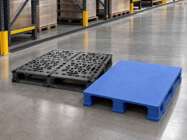 Reinforced rackable plastic pallet with runners
